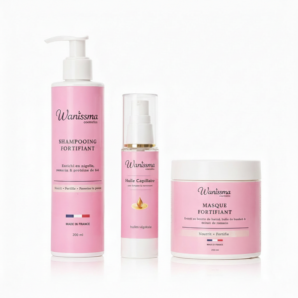 Pack Pousse Cheveux – Shampoing, Huile et Masque pour stimuler la pousse